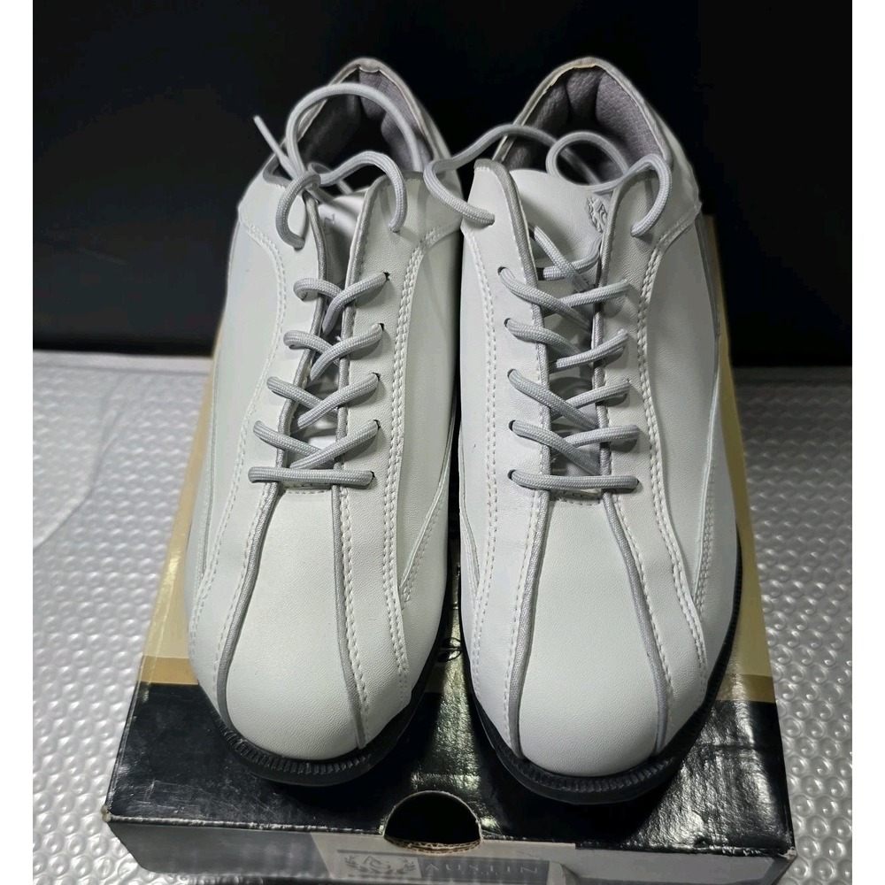 Austin AG6347 Women's Golf Shoes Sz 8.5M White Gray Stripes